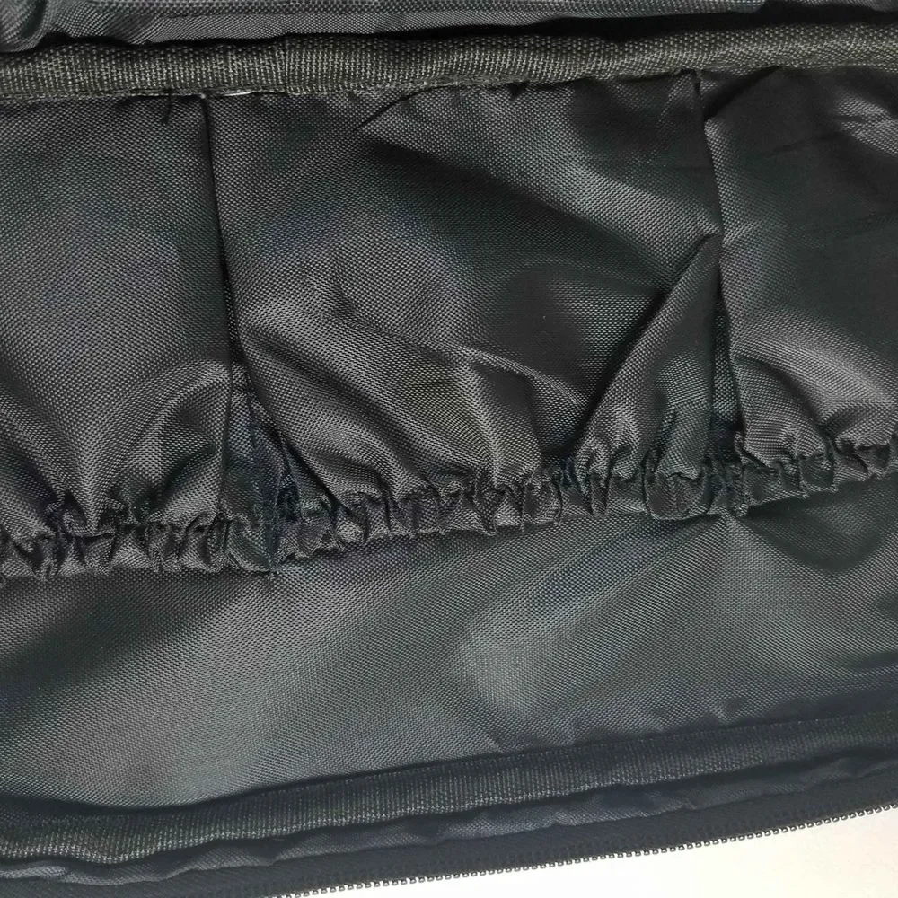 Overnight Bag Case Unisex Black Makeup Shaving Items Zipper 5 Compartment Handle